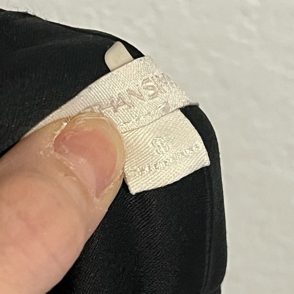 Jonathan Simkhai Ariah Front Split Hem Pants Black 8 - Picture 5 of 11